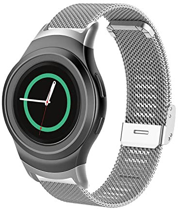 Gheper Metal Band compatibile con Samsung Gear S2 Mesh Woven Stainless Steel Wristbands cinturino di ricambio per Gear S2 Sport Smart Watch SM-R720/R730 Non per S2 Classic R732