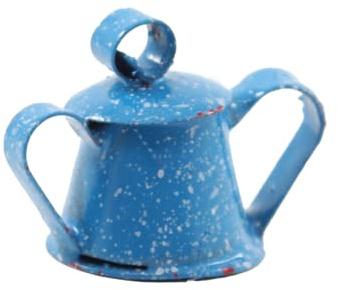 Melody Jane Dolls Houses Dollhouse Blue Spotted Sugar Bowl Storage Jar Candy Dish Kitchen Accessory