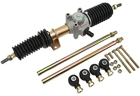 Kit de Piñón de Cremallera de Dirección, Conjunto de Piñón de Cremallera de Dirección Asistida Caja de Engranajes de Metal Kit de Bastidor de Varillas de Amarre Reemplazo para