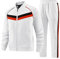 W JIANWANG Herren Jogginganzug Trainingsanzug Sportanzug Fußball Sporthose für Gym Tracksuit Atmungsaktiv Hausanzug Weiß JW-251-XL