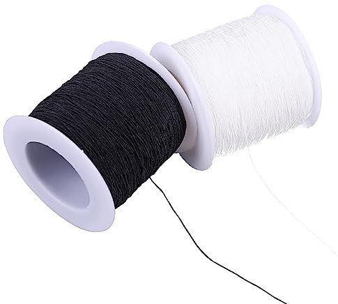 JIHUOO 300m 0.3mm Elastic Beading Cord Thread Stretch String Cord Fabric Crafting String Rope Craft Strap for Bracelet Beading