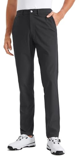 CRZ YOGA Herren Golfhose Atmungsaktive Stretchhose Golf Trousers Golf Hosen Freizeithose - 76cm Tinte grau 33W