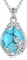 POPLYKE Türkis Halskette Sterling Silber Türkis Filigran Teardrop Anhänger Kette Edelstein Kristall Schmuck Geschenke für Frauen