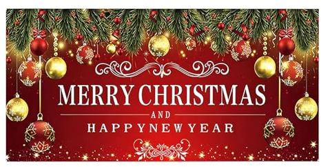 Weihnachts Dekoration Garagentor Banner 2,1 x 4,8 m Wandbild Weihnachten Schild Outdoor Hängender Wandteppich Stoff Hintergrund Weihnachts-Banner Großes Weihnachtlicher (013-Red, 480x210cm)