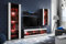 Komodee Wohnwand Wohnzimmerset Tivoli Medio, Weiß/Schwarz, Breite 245cm x Höhe 159cm x Tiefe 35cm, LED RGB, für Wohnzimmer, Schlafzimmer