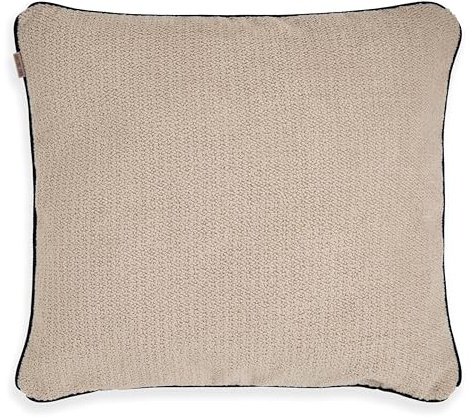 KNIT FACTORY - Snooze Zierkissen - Quadratische Sofa Kissen - Leinen - Gestrickter Dekokissen - Couchkissen 50x50 cm - Kissenbezug mit Füllung und Bezug