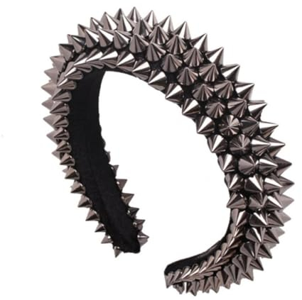 Ro Rox Punk Nieten Haarband Niete Silber Spike Goth Emo Halloween Haarschmuck