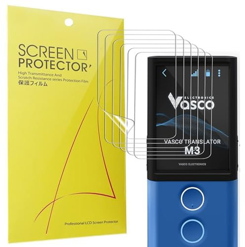 Blueshaweu Schutzfolie Kompatibel für Vasco Translator M3 Sprachübersetzer, HD klar Flexible TPU Displayschutzfolie [6 Stück] für Vasco Translator M3 Sprachübersetzer (transparent)