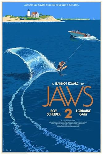 Mondo Jaws 2 Jaws 2 Lauren Duriuex Poster auf Leinwand, Wandkunst, Heimdekoration, Filmposter, Leinwand, Film, Kino, Retro, Vintage, Kult, klassisch, Nostargic, Saga, moderner Nachdruck, wir drucken