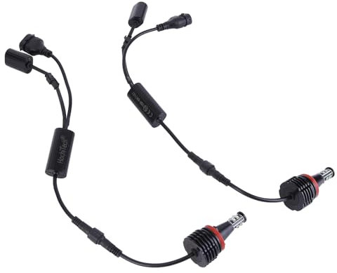 BYNYXI 2 Stück H8 Angel Eyes für E82 E87 E90 E92 5er E60 6er E63 X5 X6 X1 Z4 E70 E71 Angel Eye Scheinwerfer Standlicht 12V 40W 7000K 003584ZIZ01A H8 LED Angel Eyes LED Marker Lichter
