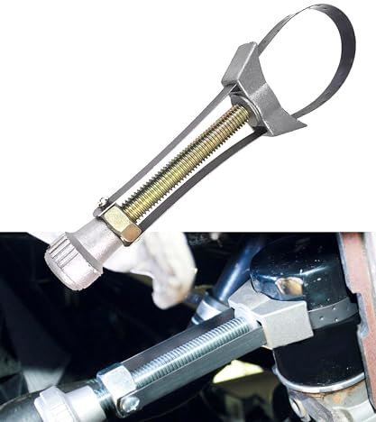 Flaconi Auto-Ölfilterschlüssel,Ölfilter Schlüssel,Oil Filter Wrench,Ölfilter Bandschlüssel,ÖlfilterSchlüssel Verstellbar,Ölfilter Bandschlüssel Mit Metallband,Geeignet für Auto,PKW und LKW
