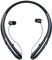 LHKLUK Wireless Bluetooth Neckband Headphones, Retractable Headset with Mic, Vibration Call, Stereo Noise Cancelling Earbuds for Sports, Running, and Driving, IPX5 Sweatproof Earphones (Black Silver)