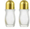 Happyupcity 2Pcs 50ml/1.7oz Empty Refillable Clear Glass Roller Bottles with Gold Cap Deodorant Roll On Bottles Containers Dispenser for Perfume Balms Massage Oil Essential Oil