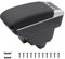 KAERGK Accoudoirs de Voiture pour Peugeot 208 2019-2021 Console Centrale Double Couche D'espace de Rangement avec Porte-gobelets Boîte Utilitaire Arrière Facile à Assembler (Ligne Noire)