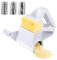 Rallador de queso parmesano, rallador de queso con mango, rallador de queso parmesano con bol, apto para lavadoras con cuchillo de acero inoxidable para la cocina, queso, frutos secos