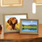 Ayoiow Fotorahmen 15x10 cm Leinen Mdf Photo Frames für Büros Photo Frame Table