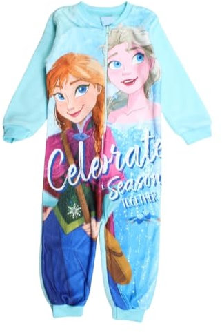 Disney Tuta in Pile Frozen, Blu, 3 Anni Girl's