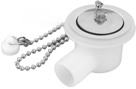 Asixxsix Connecteur de Tuyau de Bouchon de Vidange, Bouchon de Vidange D'évier, Connecteur D'évier de Camping-Car à Angle Droit en Acier Inoxydable, Adaptateur D'égout Peu Encombrant