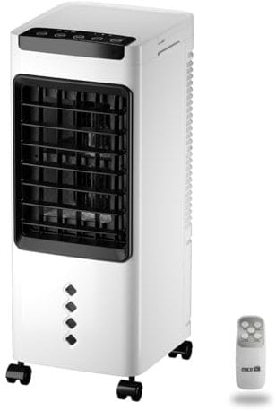 STARLYF Portable Air Cooler Cold Air, 3 in 1 - Cools, Humidifies and Purifies, Evaporative Cooler, Low Power Consumption 60W, Portable Humidifier, Timer, Remote Control, 3 Speeds