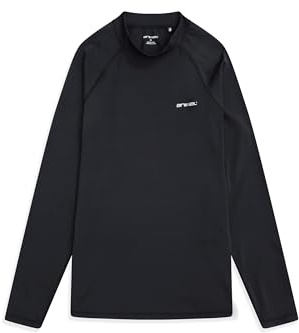 Animal Sonny Mens Logo Rash Vest - Quick Drying Top with UPF 50+, Chlorine & Saltwater Resistant - Spring Summer, Beach & Surf Jet Black S
