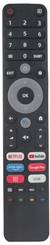 IOOINN Télécommande de rechange pour TV CHIQ U43QM8G. U50QM8G. U55QM8G. L40QH7G. L32QM8G. L32H8CG. L32H7G. L40H7G. U43H7C. U43QM8E. U43QM8V. U55QM8E. U77E. 5QF8T G. U85QF8TG. U98QF8TG. U50QM8E