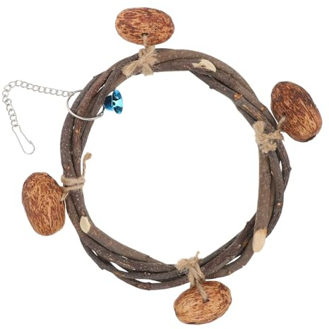 Gatuida Papagei Hängematte Schaukelspielzeug Aus Weinreben 20cm Ring Mit Glocke Vogel Barsch Vogelspielzeug Für Sittiche Und Papageien Vogeltraining Und Abenteuer