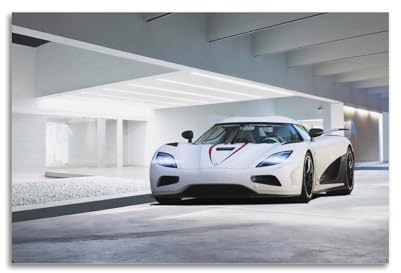 XHHOKA Hyper Car-Poster, Regera, luxuriöses Supercar-Tech-Design, modernes industrielles dekoratives Leinwandbild, Wand- und Kunstposter, Gemälde, 30 x 45 cm