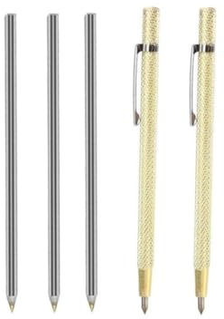 NiuLumea Lot de 5 stylos coupe-carreaux en carbure de tungstène pour marquage du verre, du carrelage, de la céramique, du marbre et de la plaque en acier