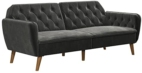 Tallulah Schlafsofa 3-Sitzer aus Samt Grau
