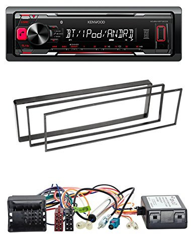 USB Radio Bluetooth Tuner + Radioblende schwarz + CAN-Bus Adapter + Antennenadapter DIN für Citroën C3 (F) 05/2002-10/2009 für Citroën C3 Pluriel (H) 06/2003-07/2010 für Peugeot 307 (3) 2001-2008
