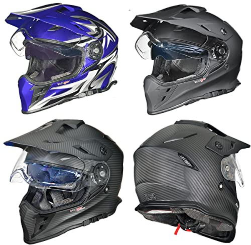 RX-967 Crosshelm Integralhelm Quad Cross Enduro Motocross Offroad Helm rueger, Größe:XS (53-54), Farbe:Matt Schwarz