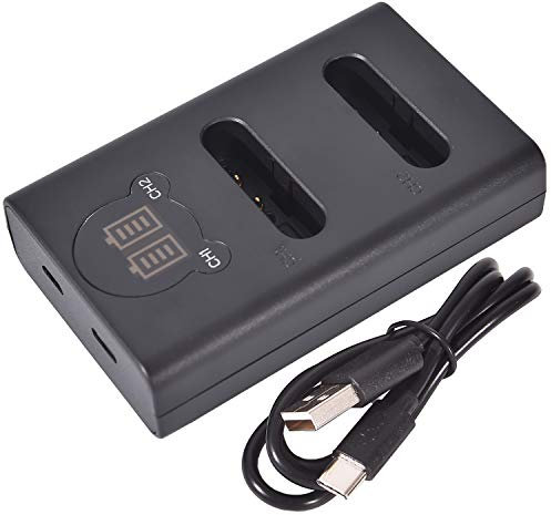 DSTE Dual USB Charger with LCD Display Compatible for LI-90B LI-92B and Olympus SH-1, SH-50, iHS SH-60, SP-100, SP-100EE, Tough TG-1, iHS Tough TG-2, iHS Tough TG-3, XZ-2 iHS Camera