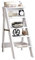 WYF-ZB 5 en Bois Marches Ladder Tabouret Blanc Pliante escabeaux Chaise, Robuste et Large pédale Multifonction étagère Jardinière Stairway Escaliers for Jardin (Blanc)