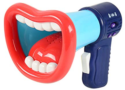 TOYANDONA 1PC Mini Megaphon Spielzeug, kreatives Sound Changer Spielzeug, interessantes Kunststoff-Lautsprecher-Spielzeug, Cartoon-Horn, die ohne Batterie Spielen (zufällige Farbe)