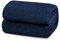 Yebeda Plaid Couverture Polaire, Jeté de Canapé en Flanelle, Bleu Marine 220 x 240 cm, Couverture de Lit Doux et Chaud pour Toutes Les Saisons