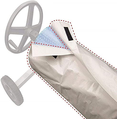 Swimming Pool Roll Cover Protector, Solar Blanket Roller Reel Waterproof Cover Sun-Screen Cover For Pools Solar Blanket, 210D, For Outdoor Heavy Duty Garden(Size:550x126cm,Color:grey)