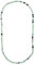 ELEDORO Edelstein Perlenkette Collier endlos geknotet 8mm 80cm lang Fluorit