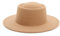 GEMVIE Pork Pie Hut Herren Damen Breite Krempe Filzhut Kirche Hüte Fedora Hut für Hochzeit Party M Kamel