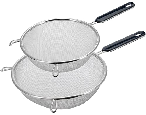 Westmark 2 Passoires de Cuisine, Traditionell, ø 18 cm + ø 20 cm, Acier inoxydable/plastique, Argenté/Noir, 128522E6