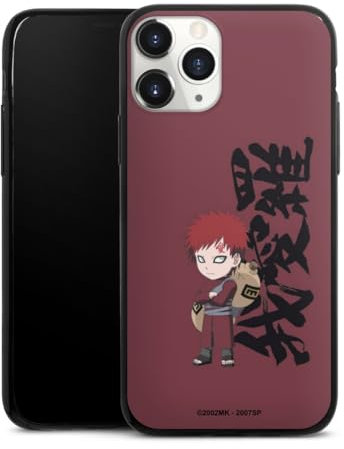Slim Case extra dünn kompatibel mit Apple iPhone 11 Pro Silikon Handyhülle schwarz Hülle Gaara Naruto Shippuden Fanartikel