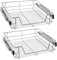UISEBRT 2X Küchenschublade Teleskopschublade 60cm Schlafzimmerschublade Organizer Küchenschrank Küchen Regal Korbauszug Vollauszug 20kg Belastbar