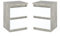 MRBLS Nachttisch 2er Set Nachtschrank Nachtkommode Modern Möbel mit Schubladen Kommode Holz Schubladenschrank für Ihr Schlafzimmer (Beton - Weiß Matt) – 30 x 40 x 30 cm (B/H/T)