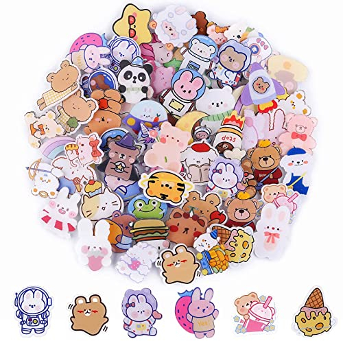 65 Pièces Acrylique Mignon Pins, Kalolary Mignon Esthétique Badges Pin Kawaii Sac à Dos Pins Mouton Lapin Chien Ours Fille Dessin Animé Broche Pin pour Sacs à Dos Sacs Vestes Hoodies Chapeaux
