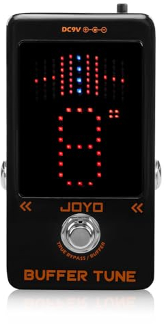 JOYO Buffer Tuner Pedal Eingebauter Puffer mit präziser Abstimmung und LED-Bildschirm für E-Bass-Gitarreneffekte (Buffer Tune JF-19)