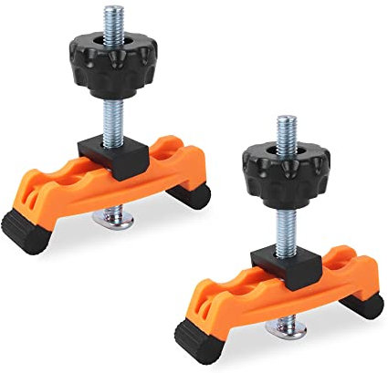 O'skool Multi-positionierbares T-Schienen-Halterungsklemmen-Set für CNC-Fräserklemme, Metallbearbeitung und Holzbearbeitung, T-Nut-Track Klemme, 2 Stück