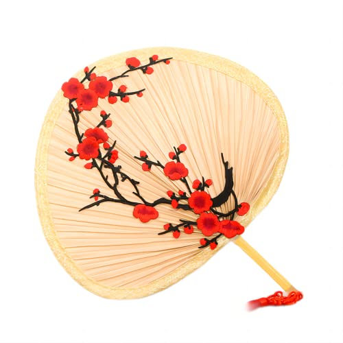 Ulteptus 1 piece Natural dried palm leaves palm fan，hand fan。Best gear for outdoor camping in summer (Style 2)