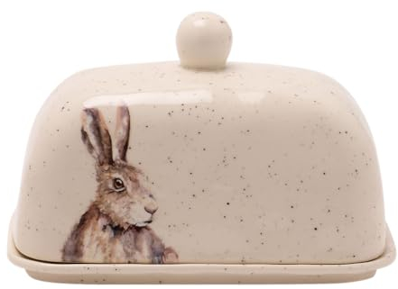 Meg Hawkins Ceramic Country Hare - Butter Dish - 18 cm