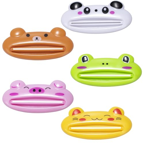 Aruicheng Exprimidor de tubos, 5 unidades, exprimidor de tubos de plástico, para pasta de dientes, limpiador facial, crema de manos, protección solar y más