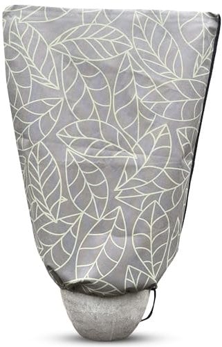 Lot de 4 Housse Hivernage 60x80 CM | Marron Sac de Protection pour Plantes Exterieur Contre Le Froid et Le Gel | Avec Cordon de Serrage et Zipper Voile d'hivernage | Pour Arbres, Plantes et Arbustes