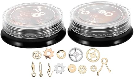 Homoyoyo 2 Stück Steampunk Nagelschmuck aus Legierung Punk Zahnrad Nageldekorationen Austauschbar und Tragbar für Besondere Anlässe und Basteln